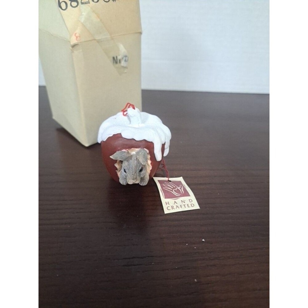 Charming Tails Rare Rabbit In Apple Ornament #86789